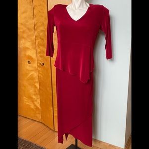 Chico’s Traveler 2-piece dress in true red